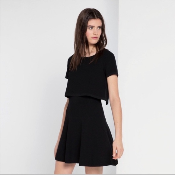 Sandro Popover Split Back Short Sleeve Dress - Picture 1 of 6